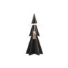 Figurka Choinka drewniana z welurowym wykończeniem 22 cm czarno-złota ALTOMDESIGN