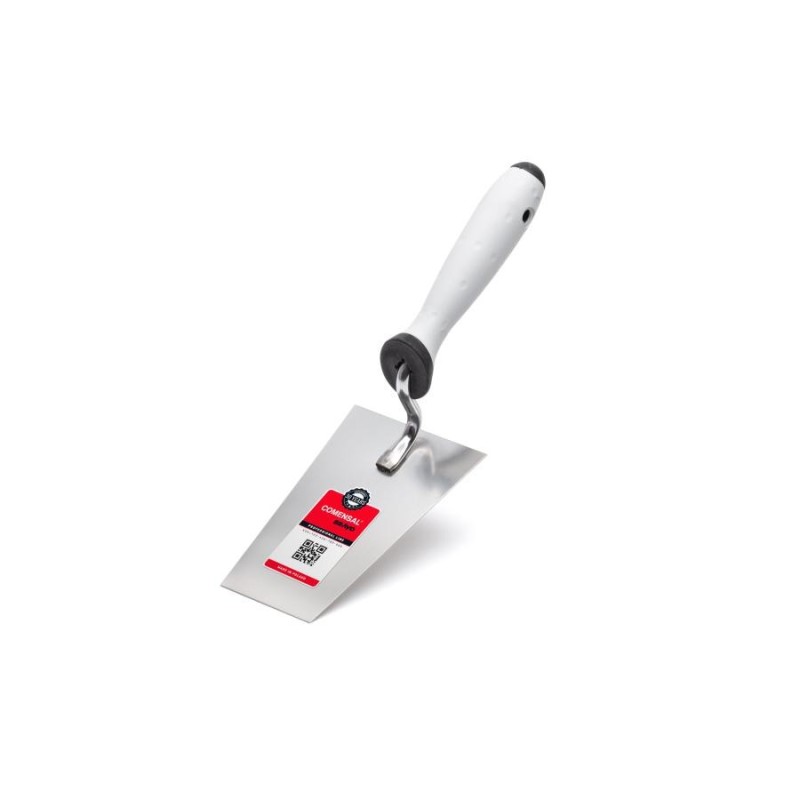 Kielnia sztukatorska nierdzewna trapezowa 140 mm Soft Bravo szara COMENSAL